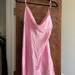 Pink Satin Dress
